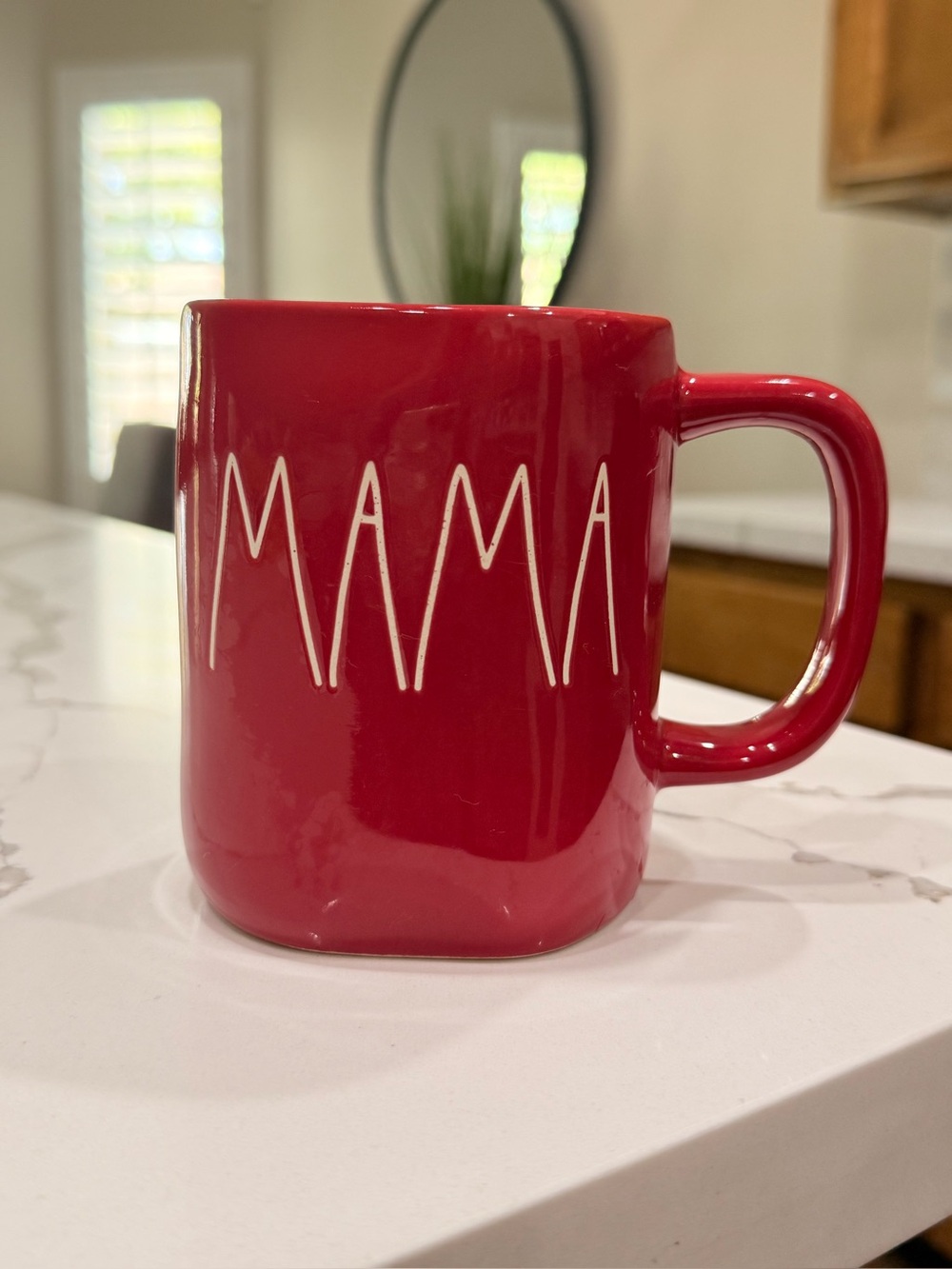 Rae Dunn MAMA Red Ceramic Coffee Mug Artisan Collection by Magenta